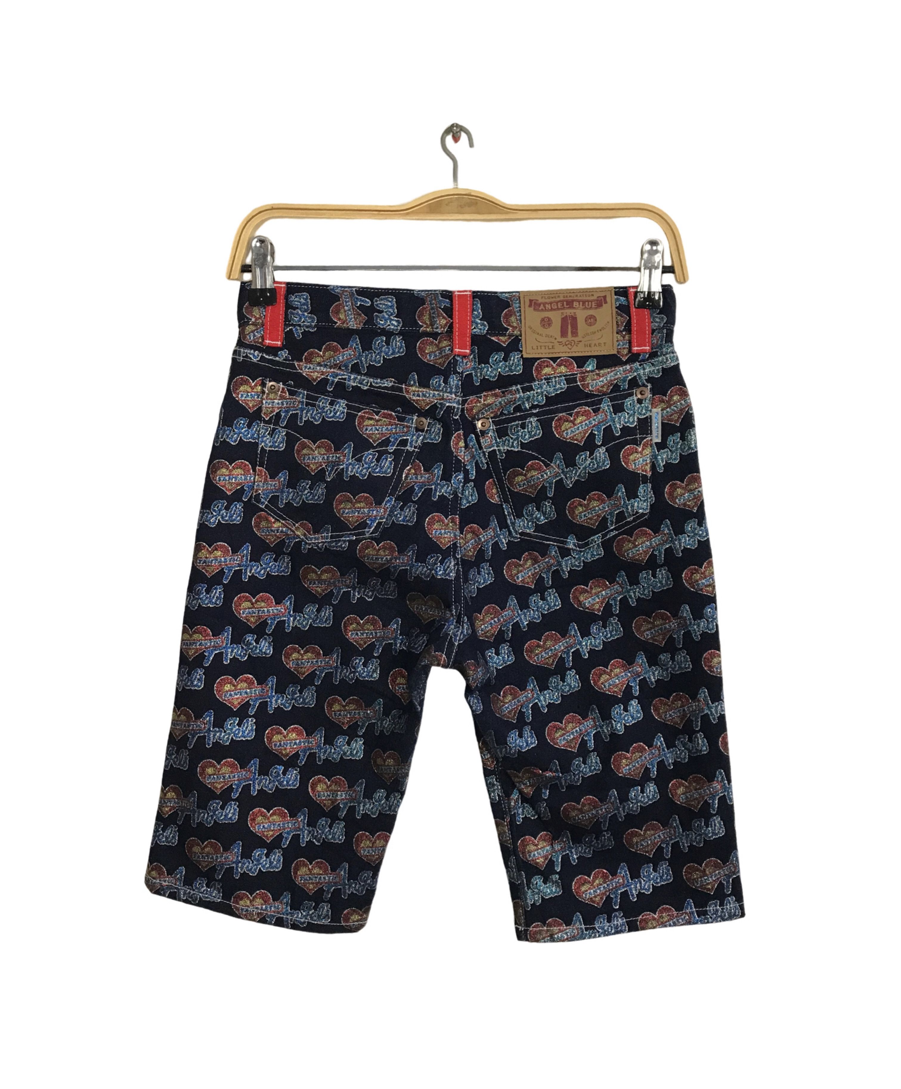 Angel Blue Angel Blue Over Printed Logo Jeans Shorts Pants Size 26" / US 2 / IT 38 - 2 Thumbnail