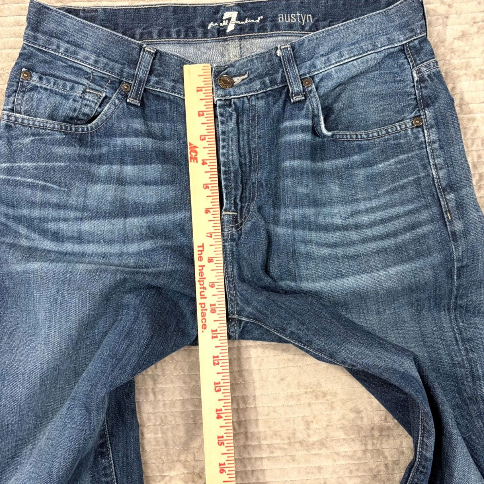 7 For All Mankind 7 For All Mankind Austyn Relaxed Straight Jeans Mens 32 Medium Wash Blue Size US 32 / EU 48 - 5 Thumbnail