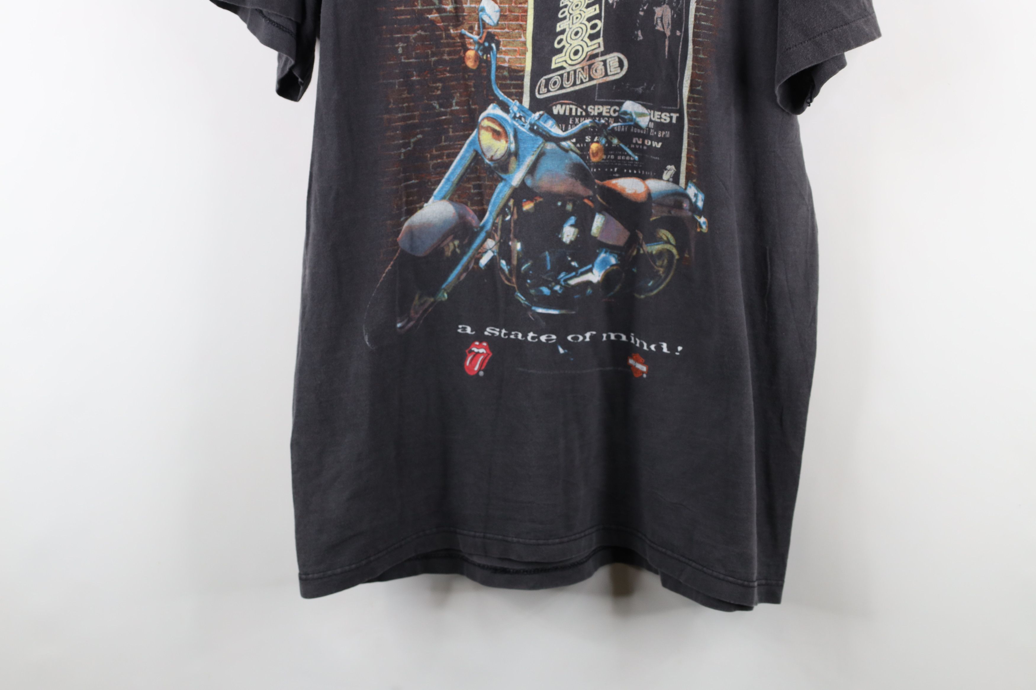 Harley Davidson × Vintage Vintage 90s Harley Davidson Stones Voodoo Lounge T-Shirt USA Size US XL / EU 56 / 4 - 3 Thumbnail