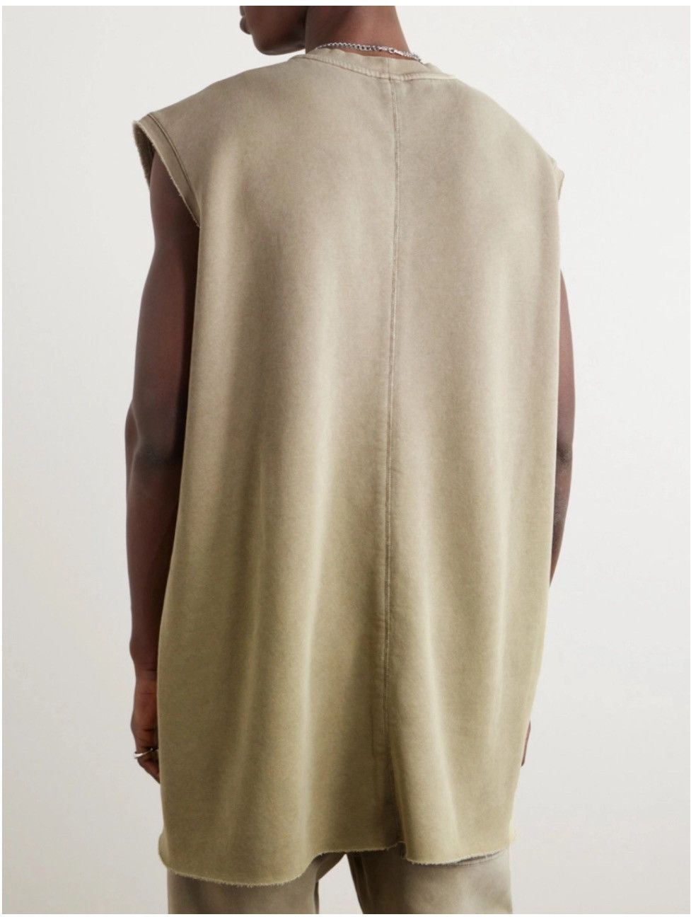 Moncler + Rick Owens ombré-effect jersey tank top