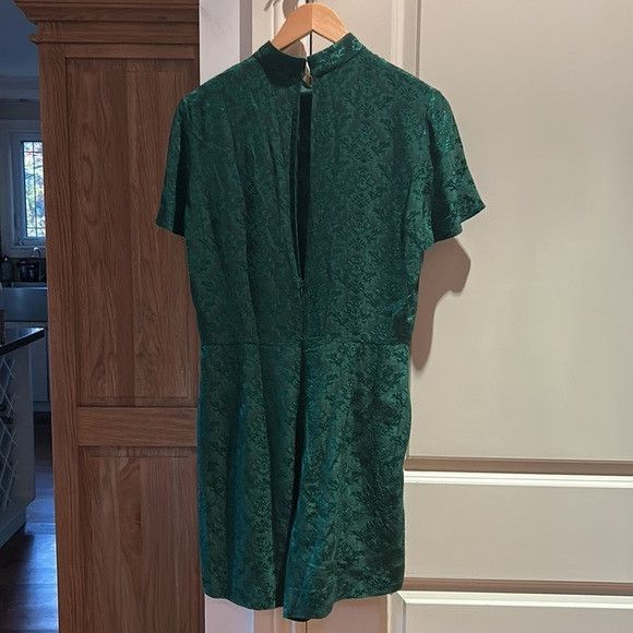 Sandro SANDRO Manon green jacquard romper sz 38 us 6 Size 28" / US 6 / IT 42 - 9 Thumbnail