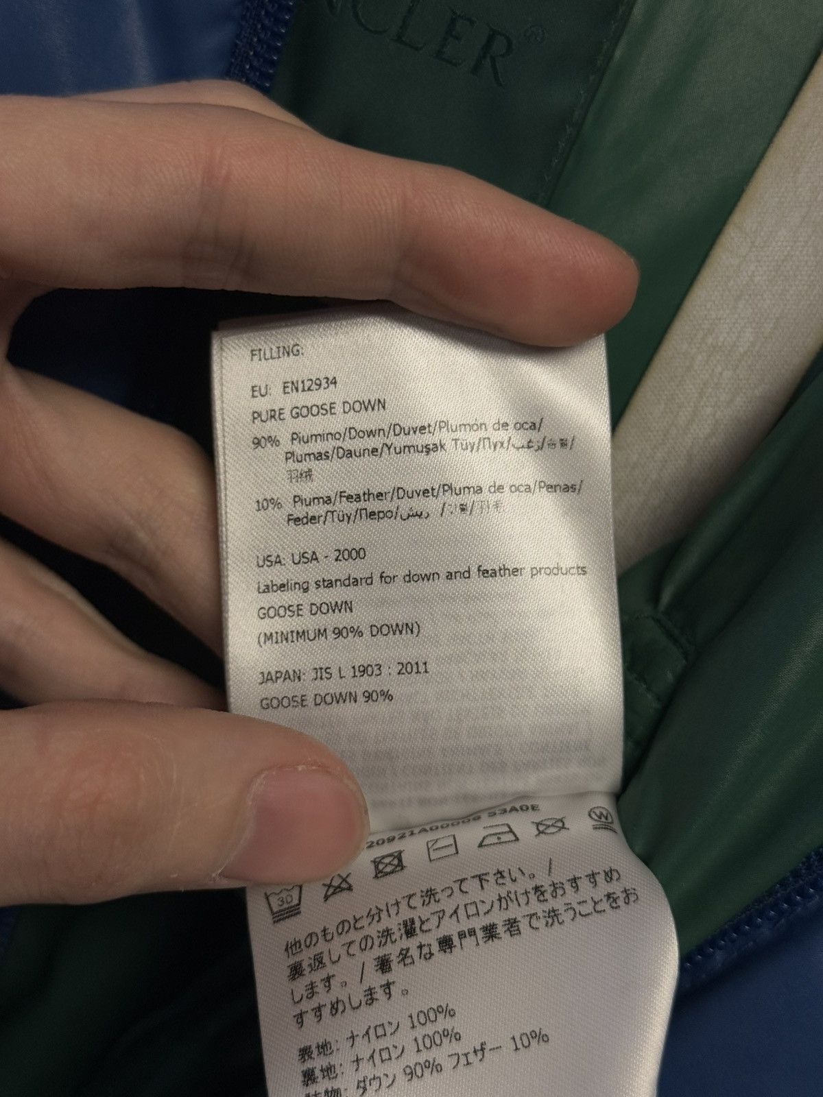 Moncler Moncler Suginami Giubbotti Men Size (2) Blue Green $1770 Size US M / EU 48-50 / 2 - 18 Thumbnail