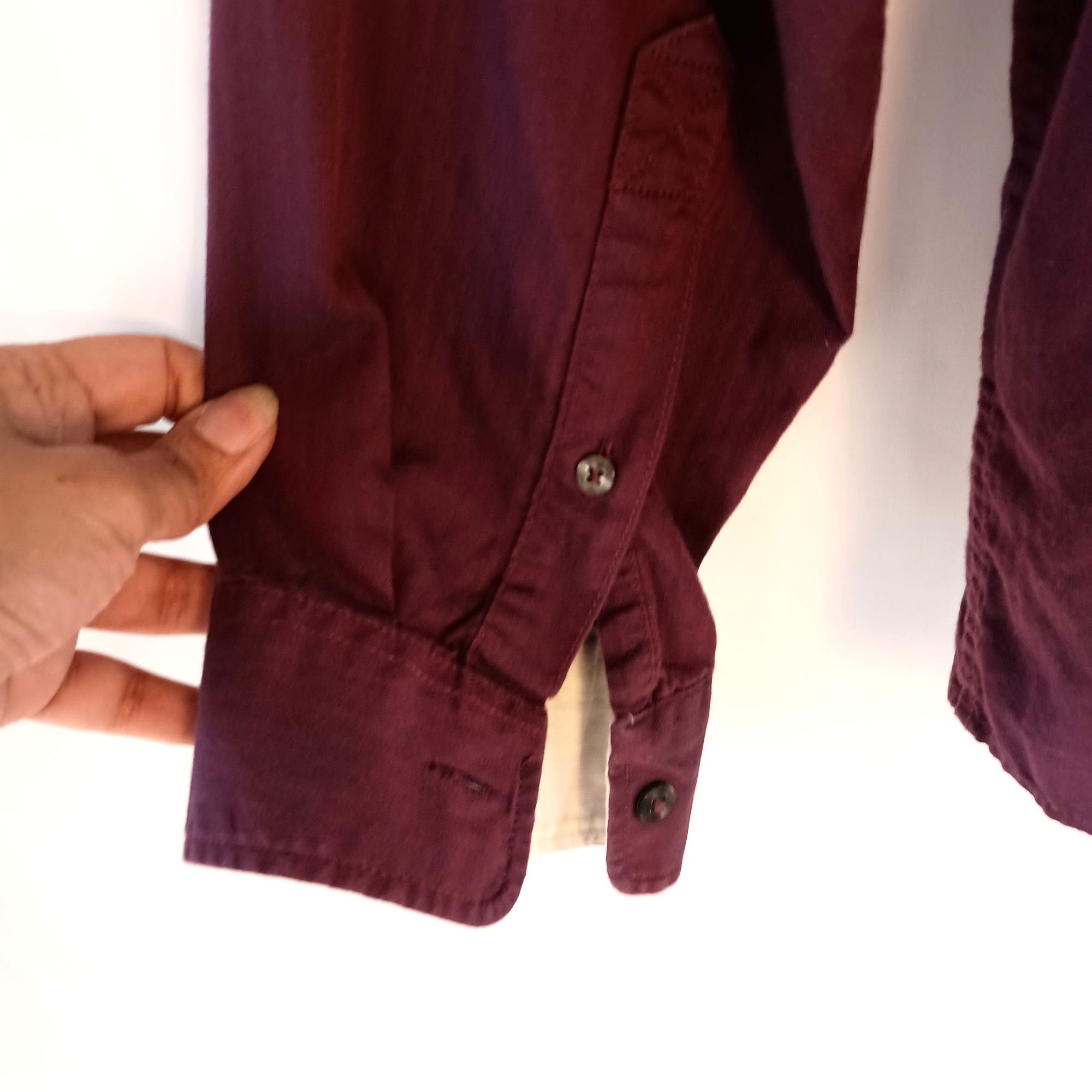Timberland Timberland Men’s Long Sleeve Button Front Shirt XL Wine Red Size US XL / EU 56 / 4 - 2 Thumbnail
