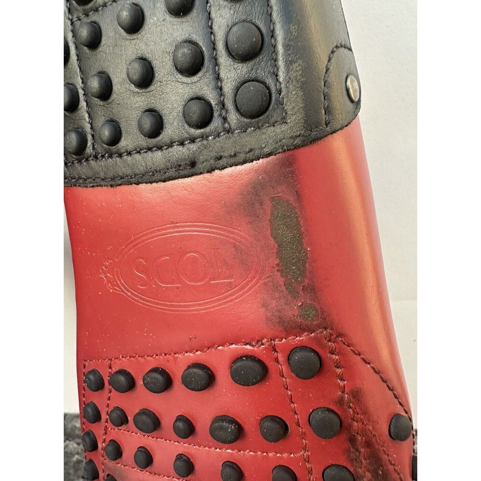 Tod's Tod's Ferrari Red BlackSlip On Driving Casual Loafers sz 9 Size US 9 / EU 42 - 12 Thumbnail