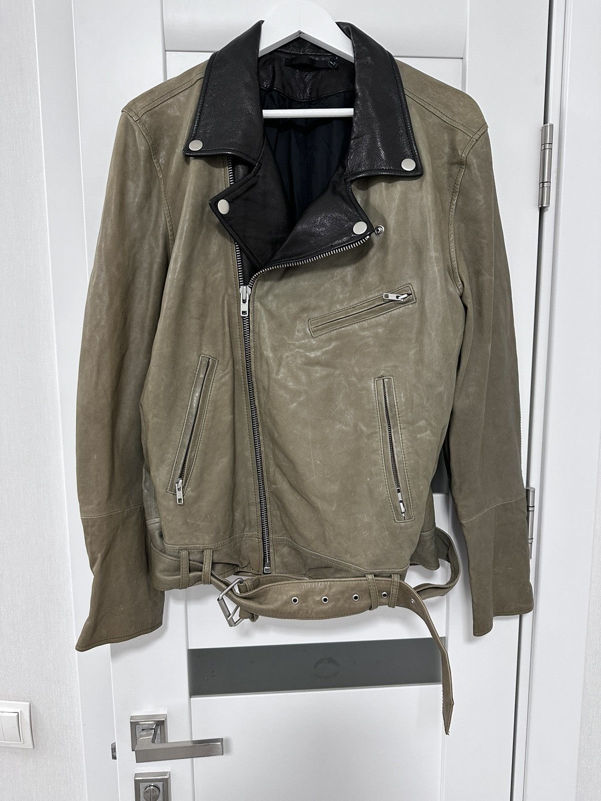 Blk Dnm BLK DNM Leather Biker Jacket XL Motorcycle Size US XL / EU 56 / 4 - 1 Thumbnail