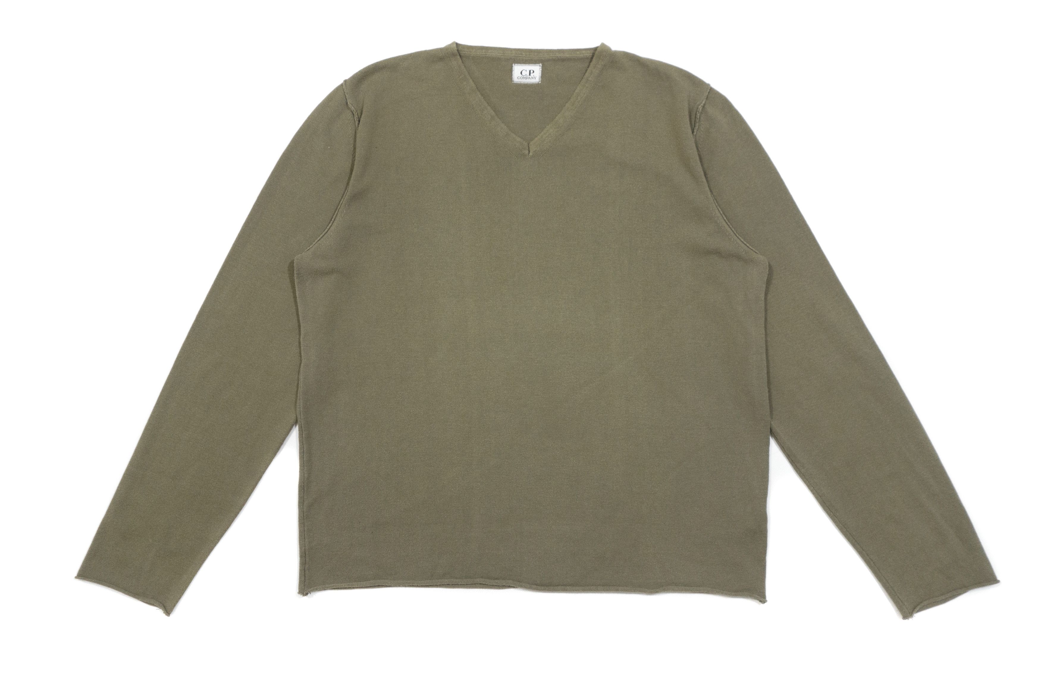 C.P. Company Garment Dyed V-Neck LongSleeve Military Light Sweater S/S 07 Size US M / EU 48-50 / 2 - 1 Thumbnail