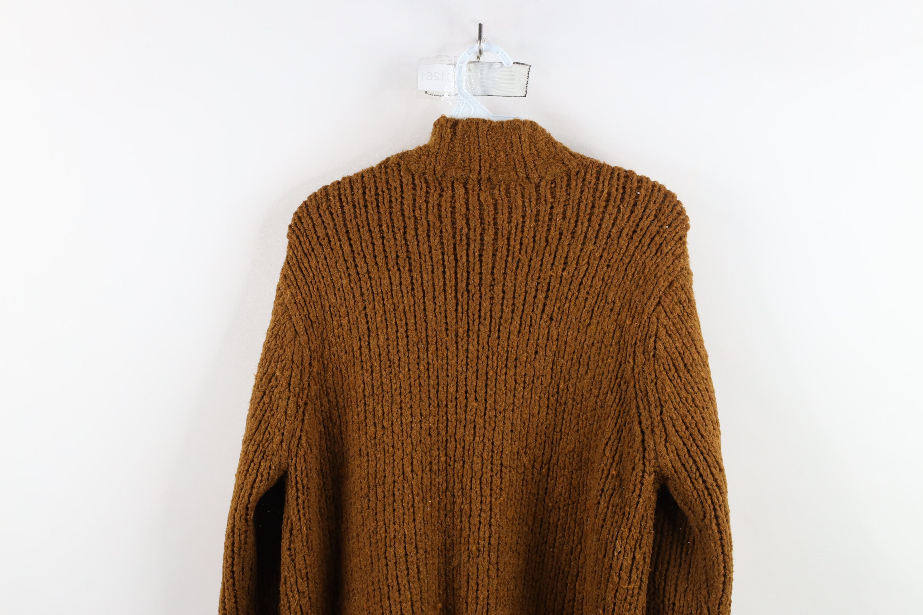 Vintage Vintage 90s Streetwear Blend Ribbed Knit Mock Neck Sweater Size L / US 10 / IT 46 - 8 Thumbnail