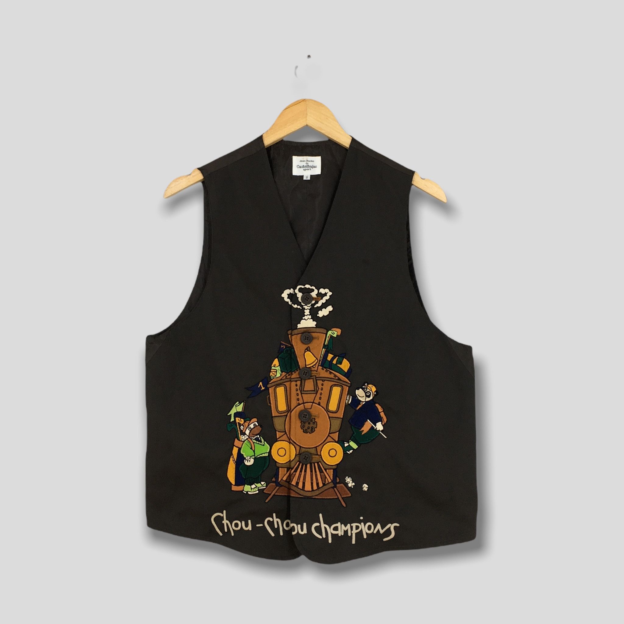 Jean Charles De Castelbajac Sport Black Vest Jacket Small