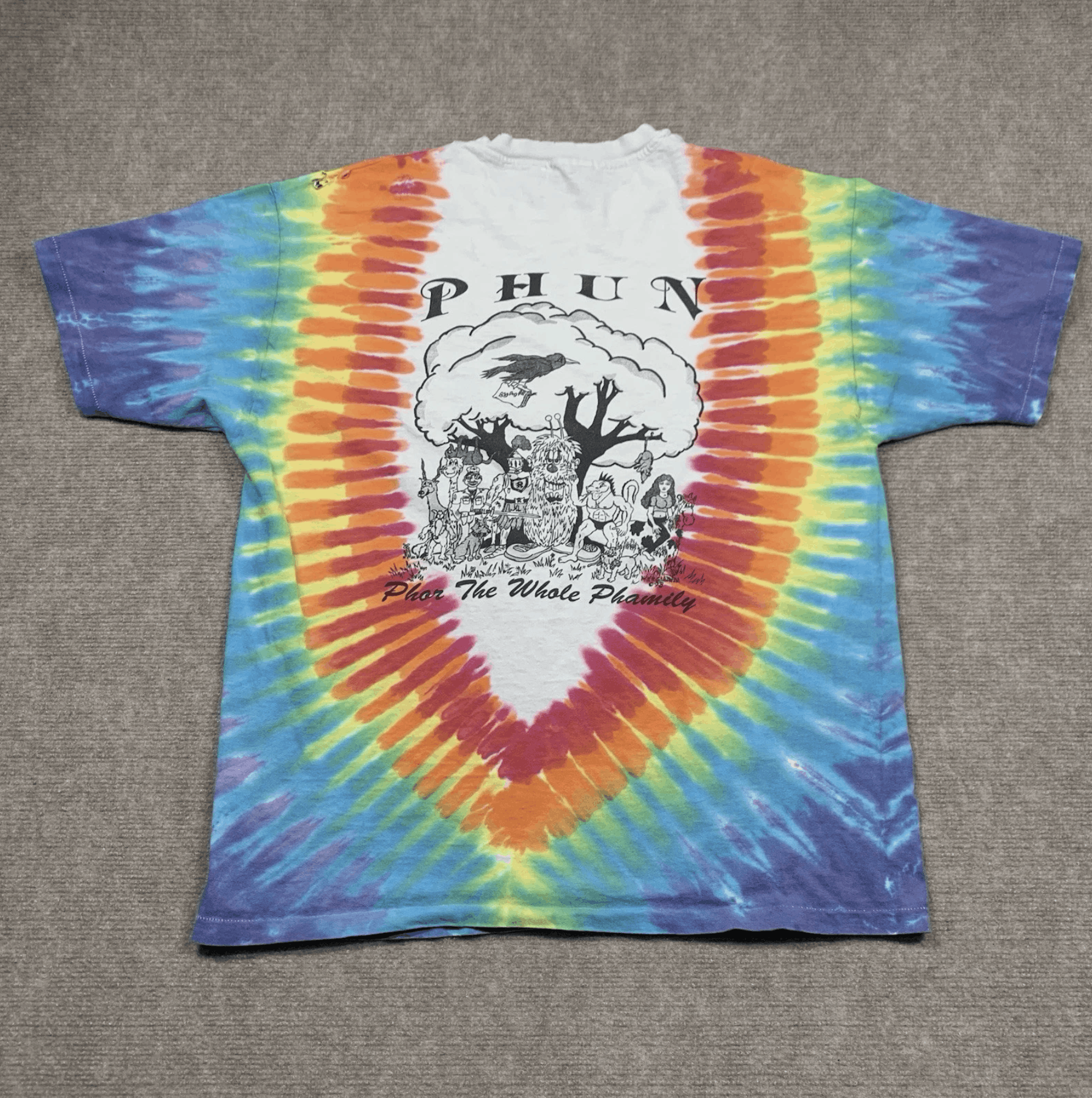 Hanes Phish Phun For Whole Phamily Tie Dye T Shirt XL Vintage 1993 Size US XL / EU 56 / 4 - 7 Thumbnail