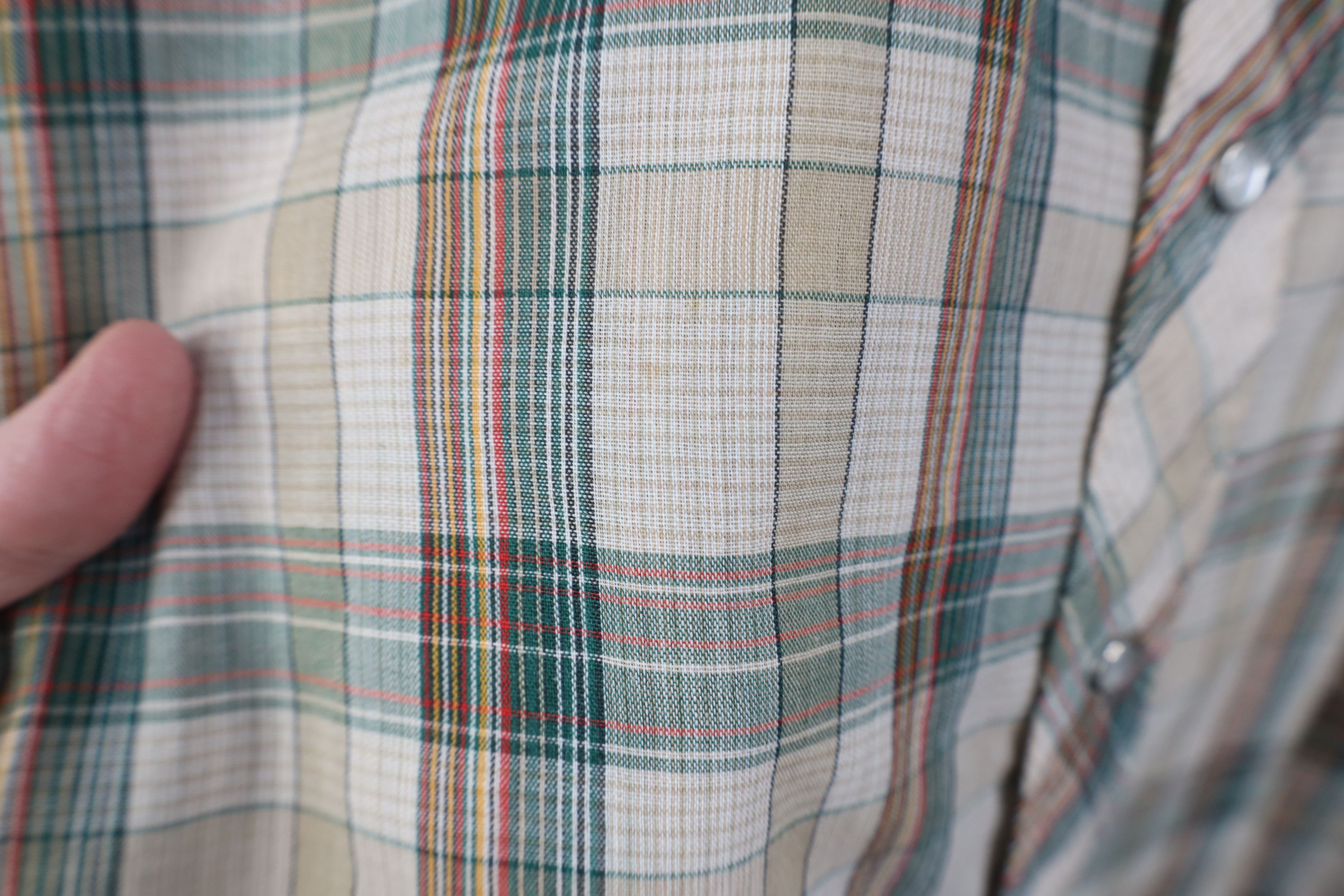 Vintage Vintage 70s Streetwear Rodeo Cowboy Snap Button Shirt Plaid Size US L / EU 52-54 / 3 - 4 Thumbnail