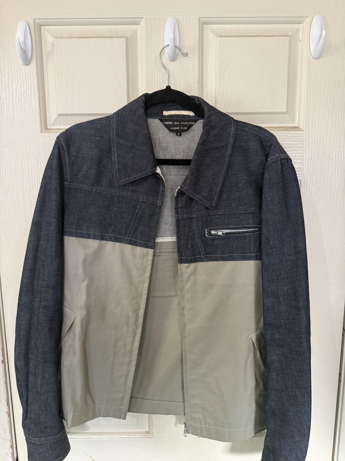 Comme des Garcons Homme Plus Comme des Garçons Homme Plus SS02 Runway Denim Khaki Jacket Size US M / EU 48-50 / 2 - 1 Thumbnail