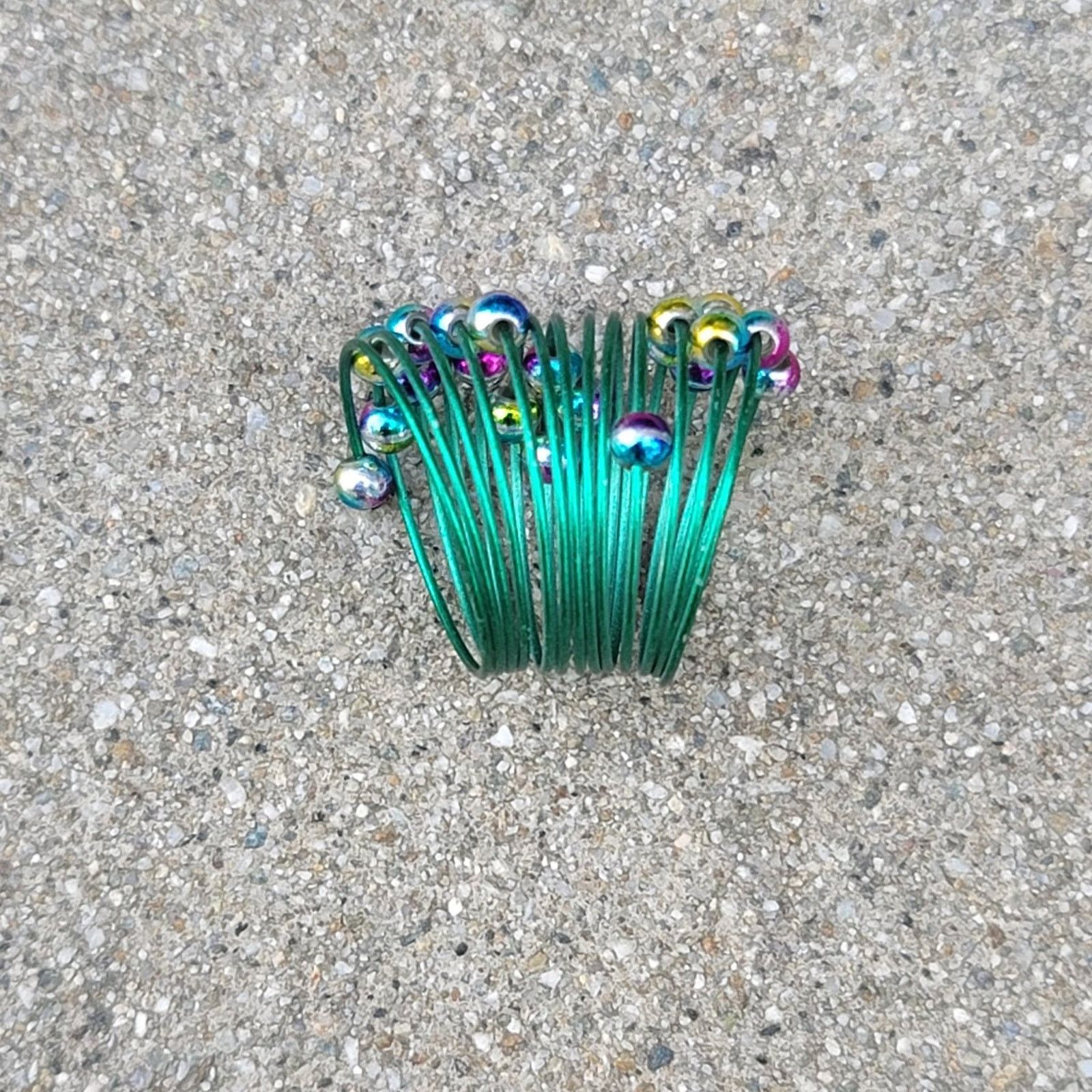 The Unbranded Brand Spring Coil Wire Beaded Ring Size ONE SIZE - 5 Thumbnail