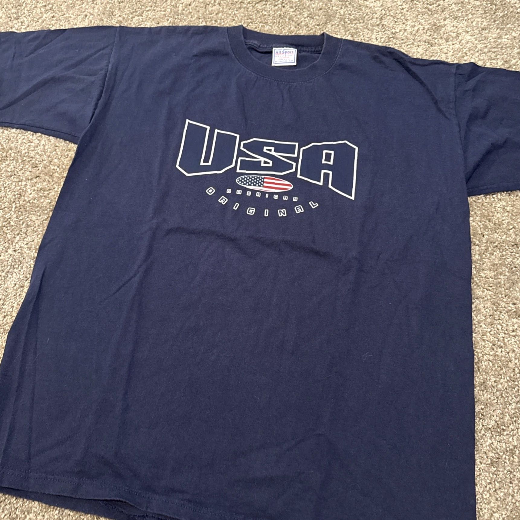 Vintage VINTAGE 90s USA America Liberty Freedom Navy Blue T-Shirt XL Mens Men Size US XL / EU 56 / 4 - 3 Thumbnail