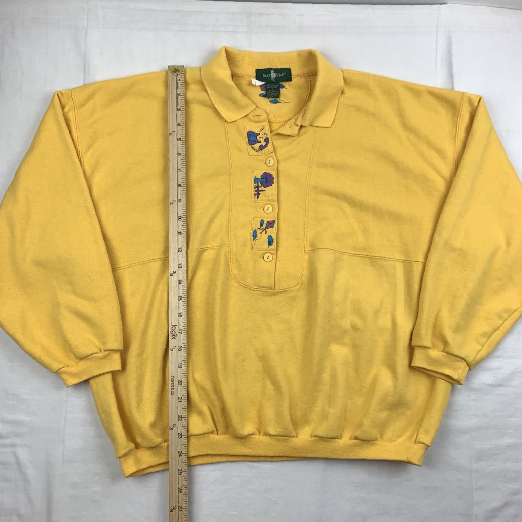 Vintage VINTAGE Hunt Club Shirt Womens Large Yellow Collared Button Up 90s Fun Outdoors Mens? Size L / US 10 / IT 46 - 5 Thumbnail