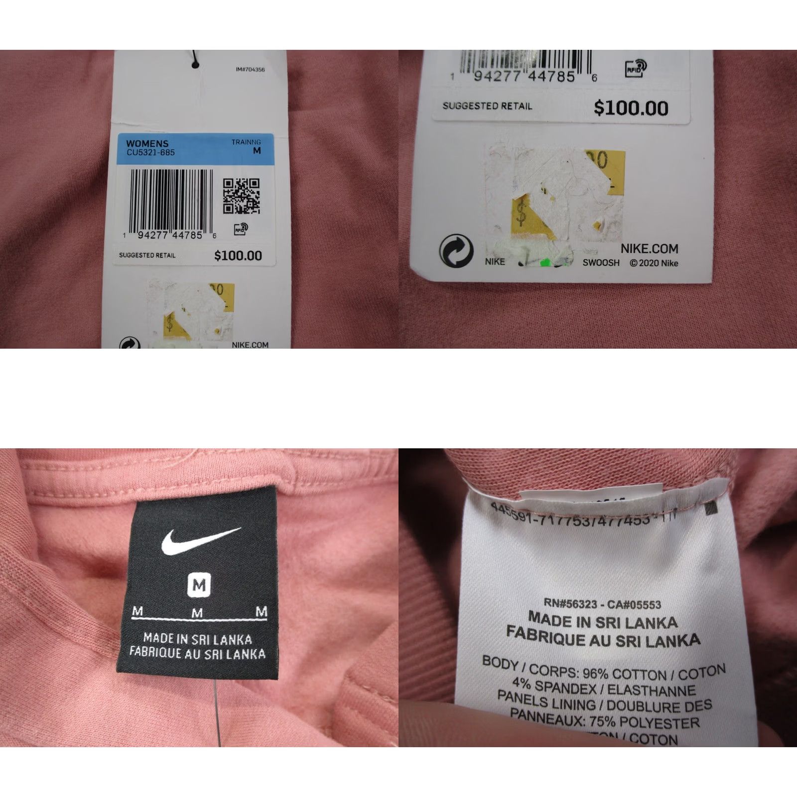 Nike Nike Jacket Womens M Pink Asymmetrical Diagonal Hoodie Active CU5321 NEW Size M / US 6-8 / IT 42-44 - 8 Thumbnail