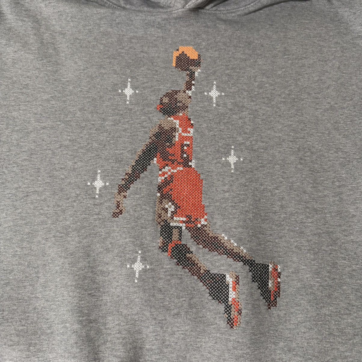 Jordan Brand Jordan Essentials Pixelated Hoodie Gray Size US L / EU 52-54 / 3 - 2 Thumbnail
