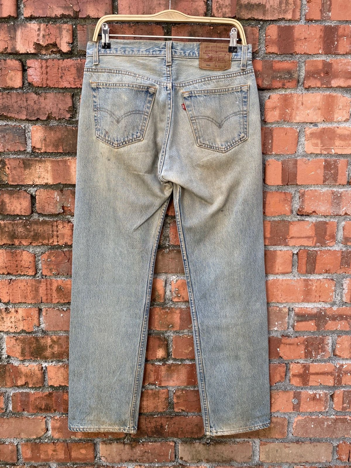 Jean × Levi's × Vintage W32x30 Vintage levi's 501 90s faded made in USA Size US 32 / EU 48 - 2 Thumbnail