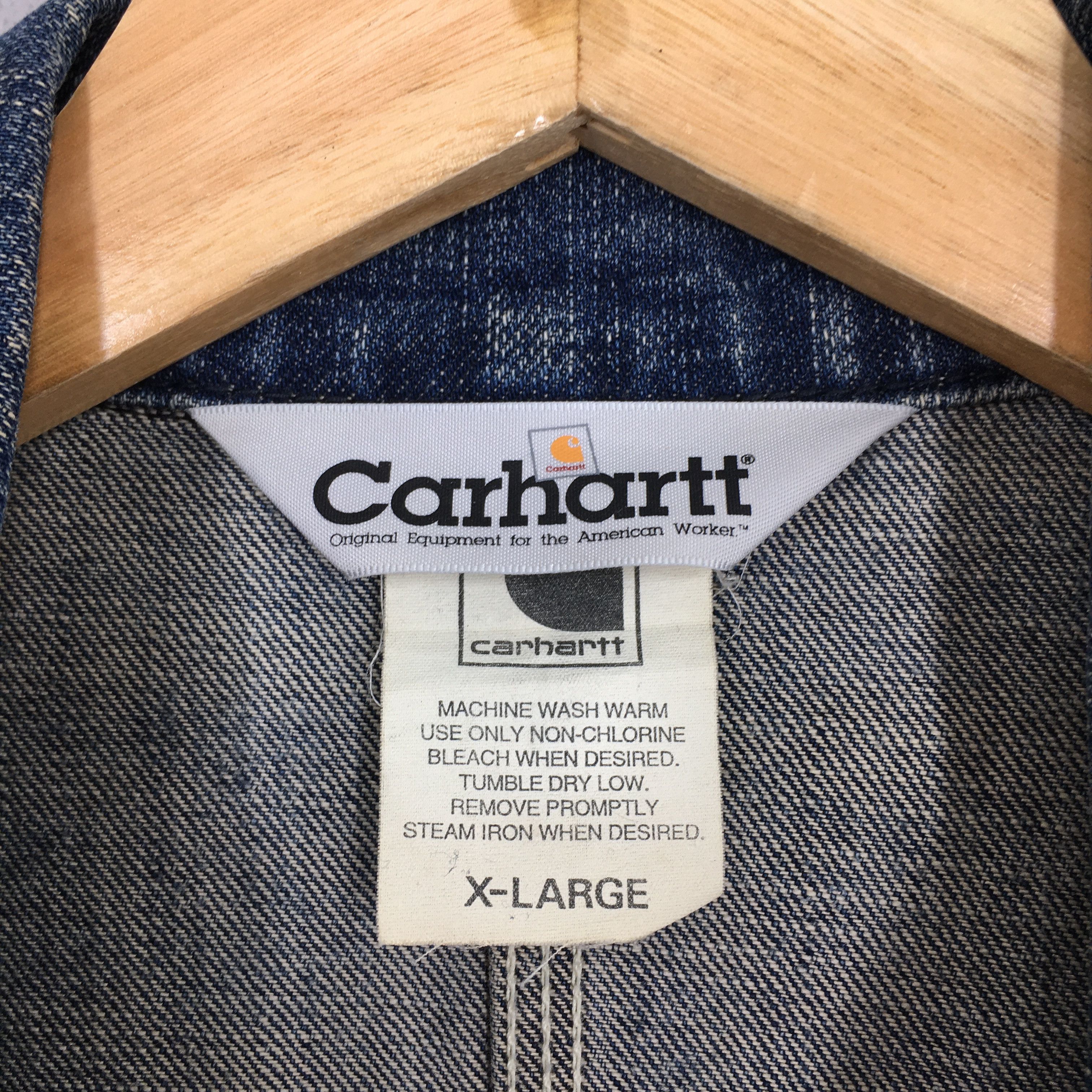 Carhartt Vintage 90's Carhartt Denim Chore Workwear Jacket XLarge Size US XL / EU 56 / 4 - 5 Thumbnail