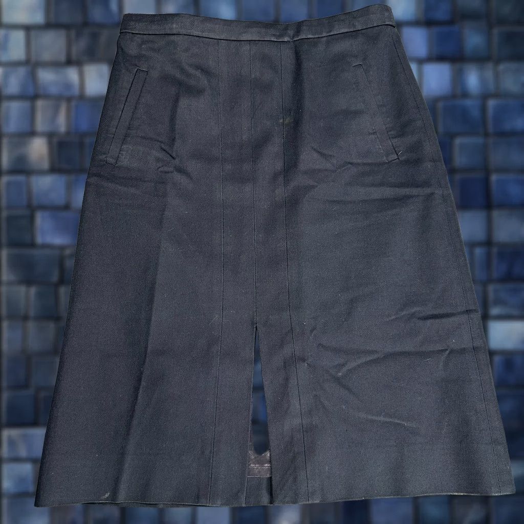 J.Crew J.CREW Skirt Womens 0 A-Line Cotton Blend Back Zip Lined Vent Blue Size 25" / US 0 / IT 36 - 1 Thumbnail