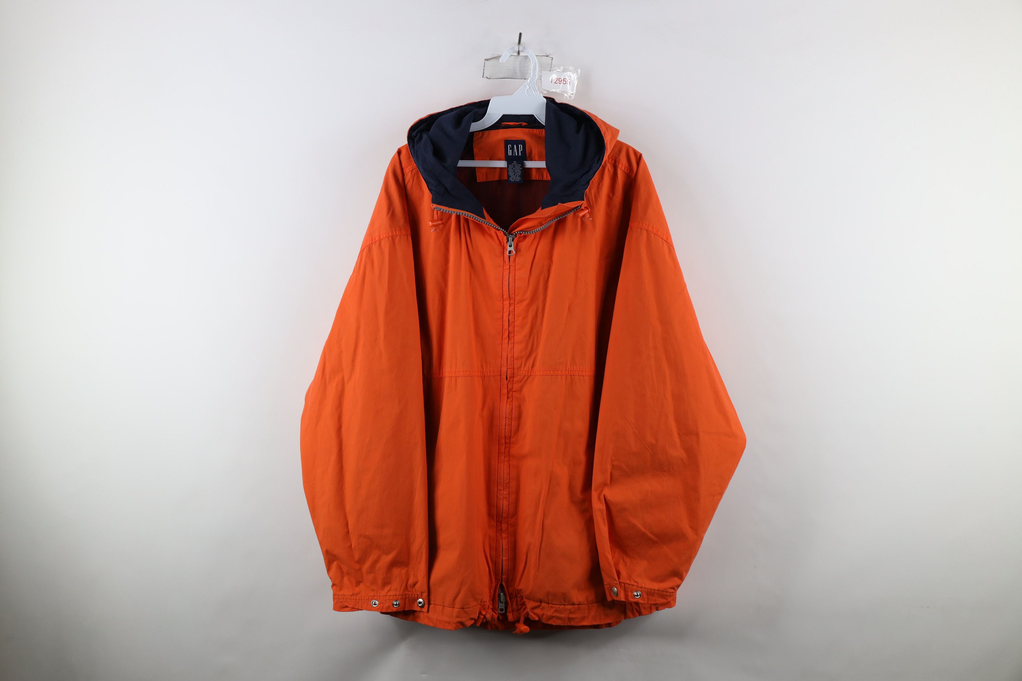 Gap × Vintage Vintage 90s Gap Blank Lined Full Zip Hooded Jacket 