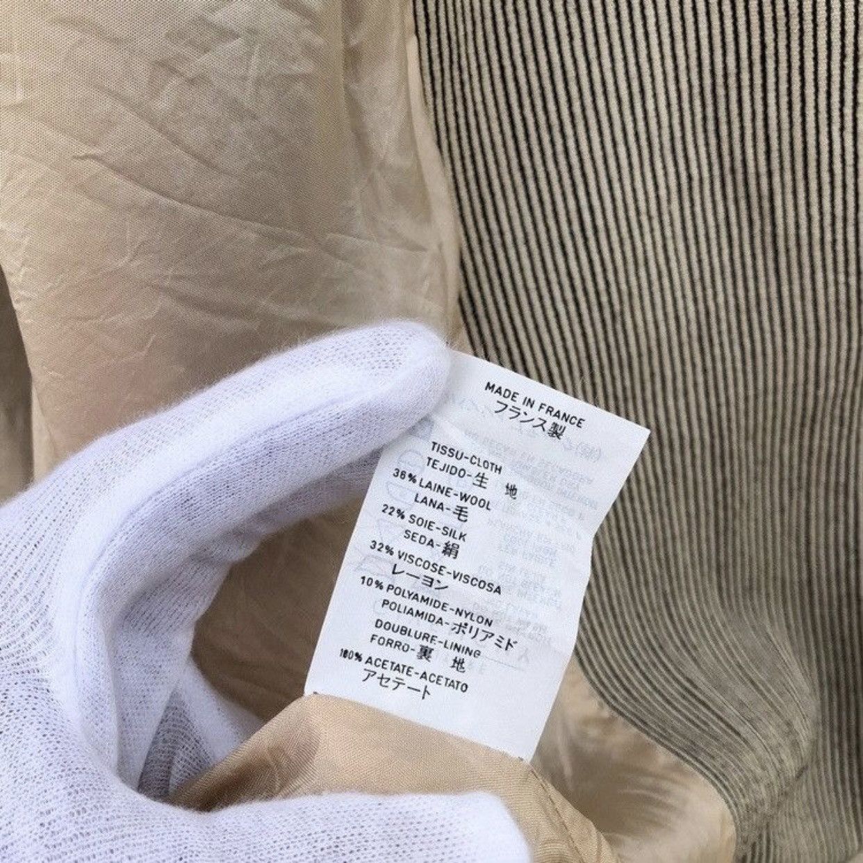 Givenchy Vintage Givenchy Couture Beige Cam Made In France Size XXS / US 00 / IT 34 - 7 Thumbnail