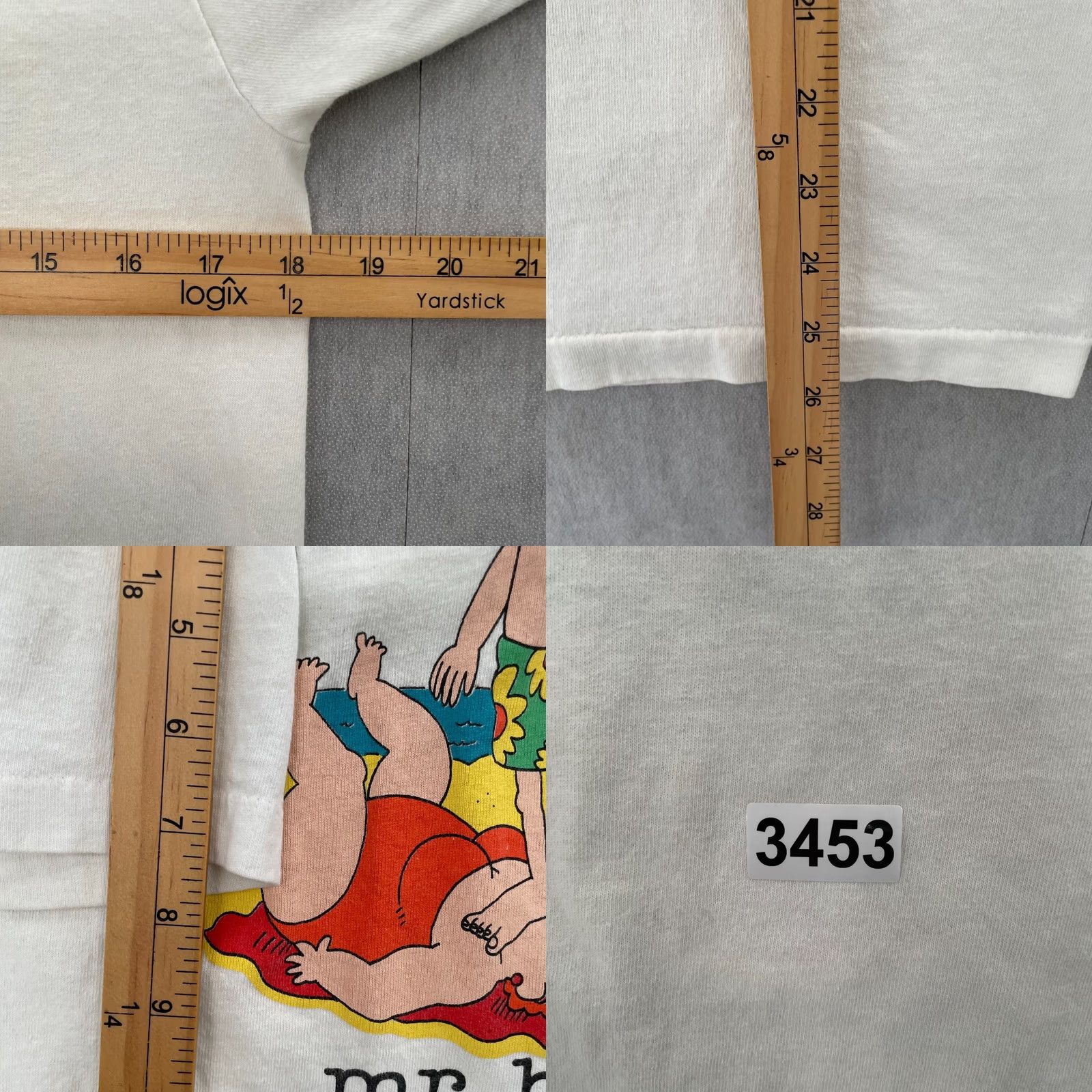 Fruit Of The Loom VINTAGE Fruit of the Loom Shirt Adult M Ivory Crewneck Short Sleeve 80s Beach Cartoon Dad USA Mens Size US M / EU 48-50 / 2 - 10 Thumbnail