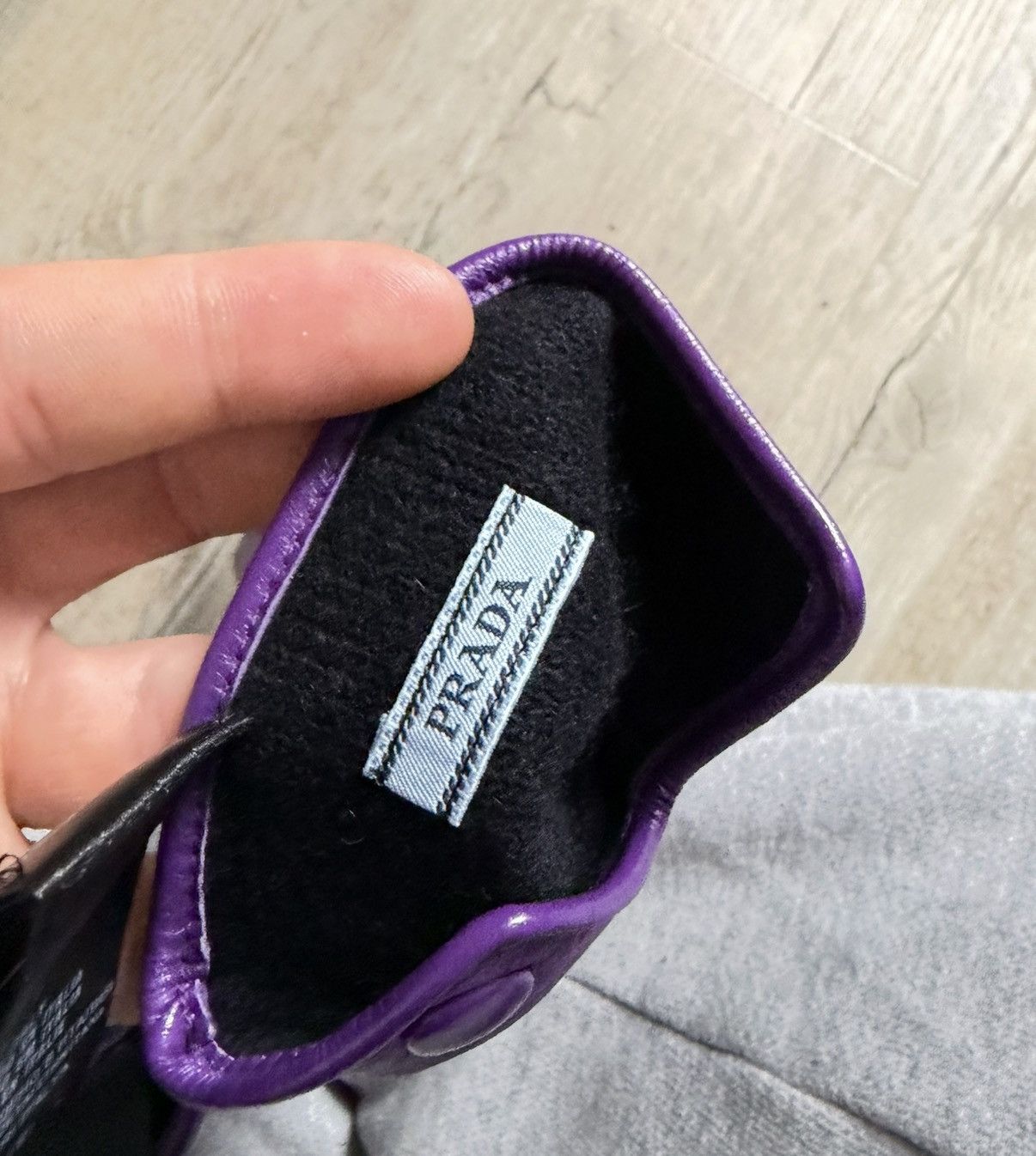 Prada 🔥 Prada x RAF Simons triangle pouch leather gloves Size 26 - 9 Thumbnail