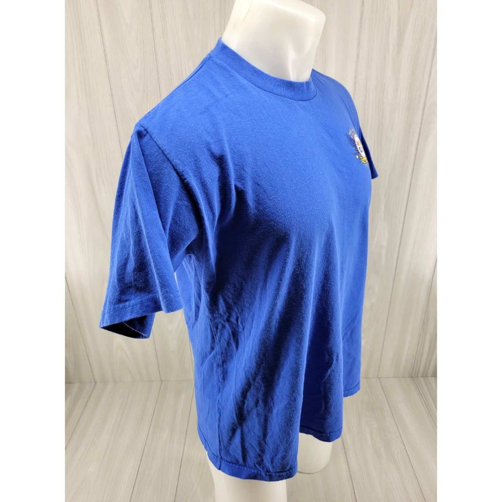 Vintage VINTAGE Union Line Distressed Lodge 44 Machinists & Aerospace Workers Union Mens T-Shirt Blue Large Shirt Men 90s Graphic Tee Size US L / EU 52-54 / 3 - 7 Thumbnail