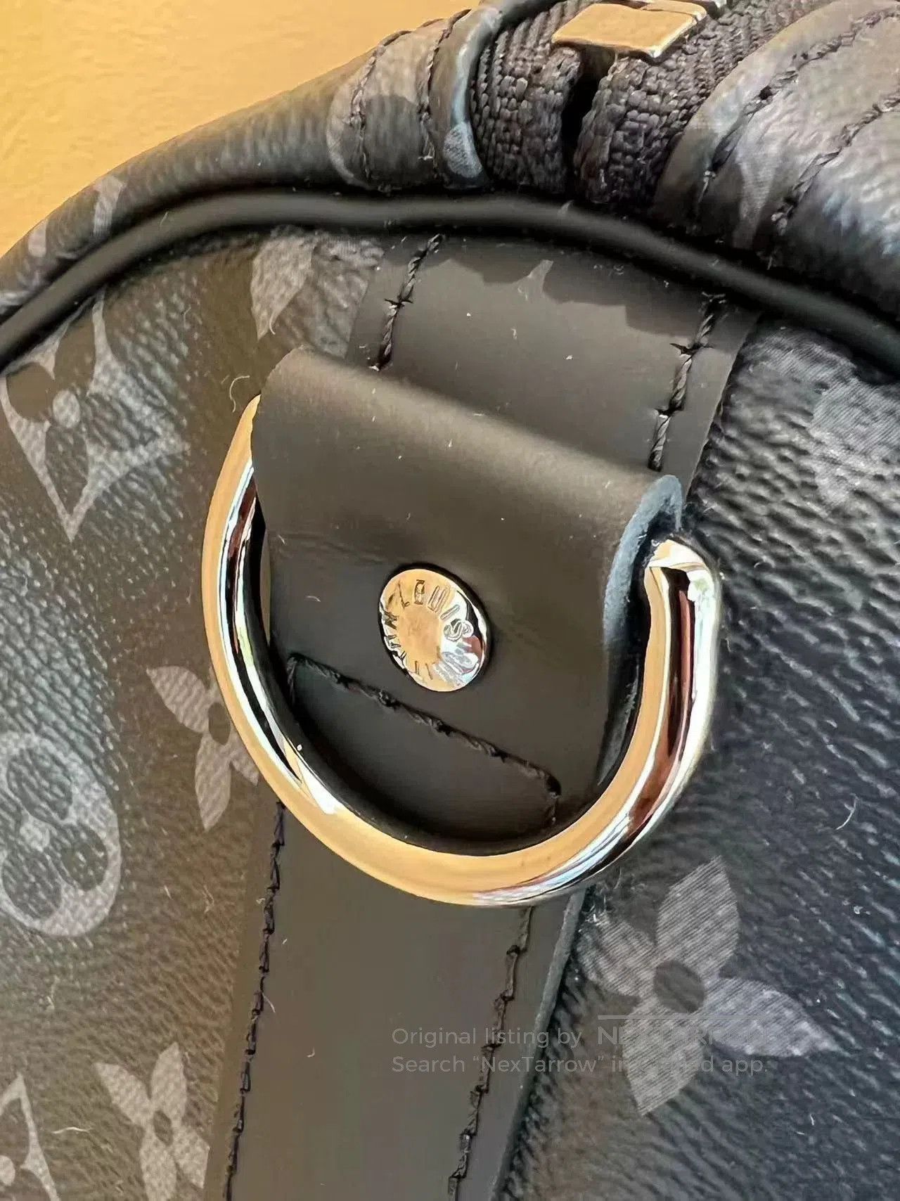 Louis Vuitton LV Black Flower Keepall 55 Bag. Size ONE SIZE - 5 Thumbnail