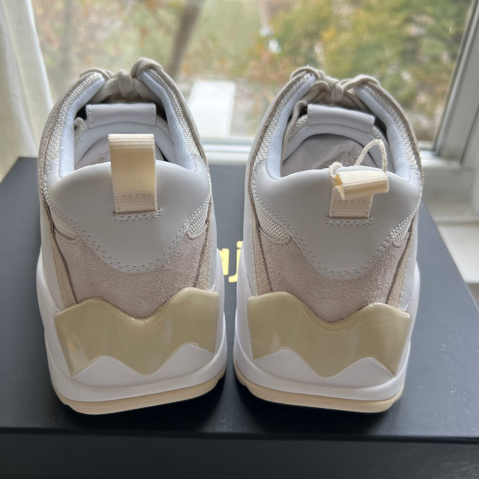 Maje MAJE Off white mesh and Leather Trainers sneakers size 41 Size US 11 / IT 41 - 3 Thumbnail