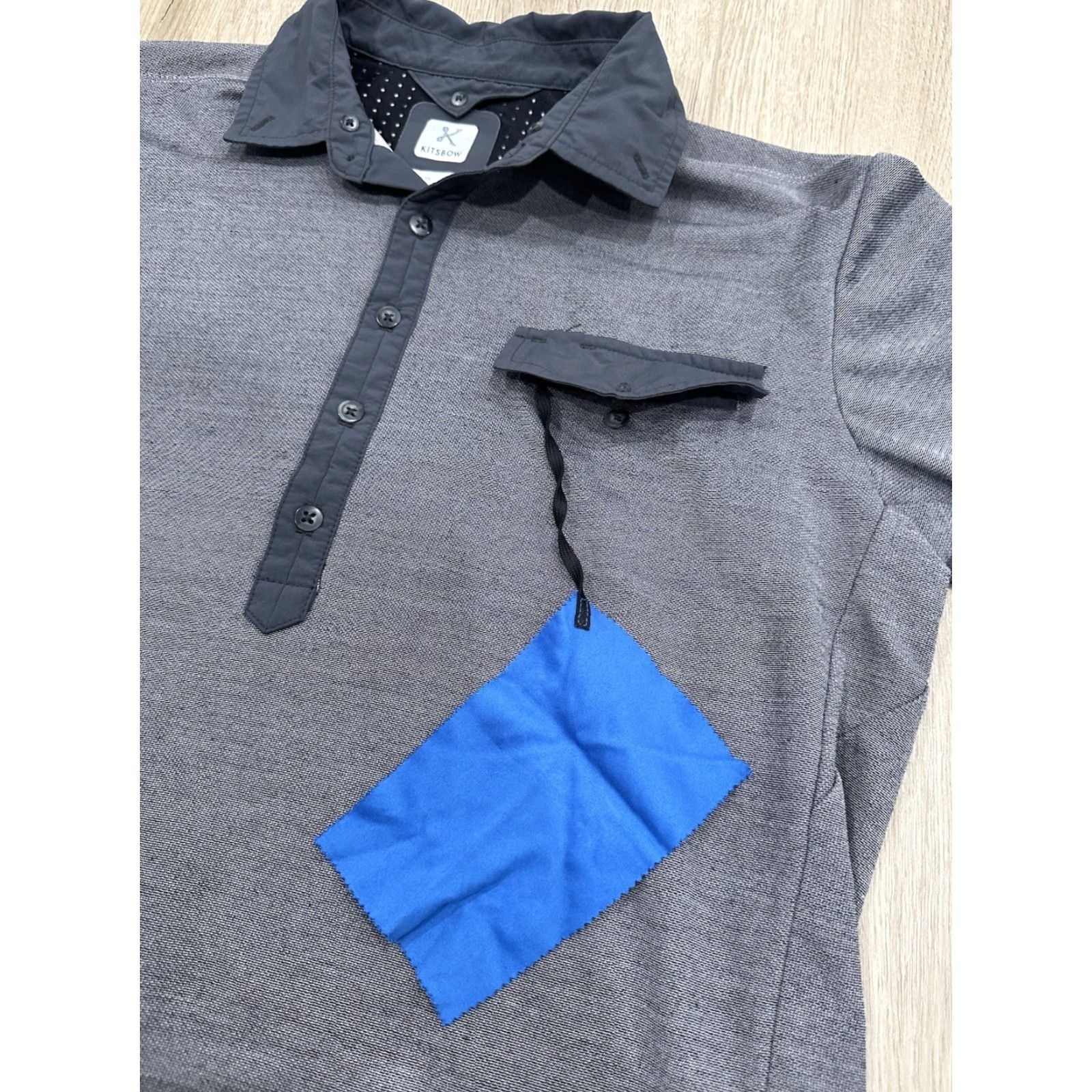 Vintage Kitsbow Polo Shirt Jersey L Merino Wool Cycling Commuter Gravel Fondo Ico Shirt Mens L Gray Polo Breathable Quick Dry Pockets Size US L / EU 52-54 / 3 - 4 Thumbnail