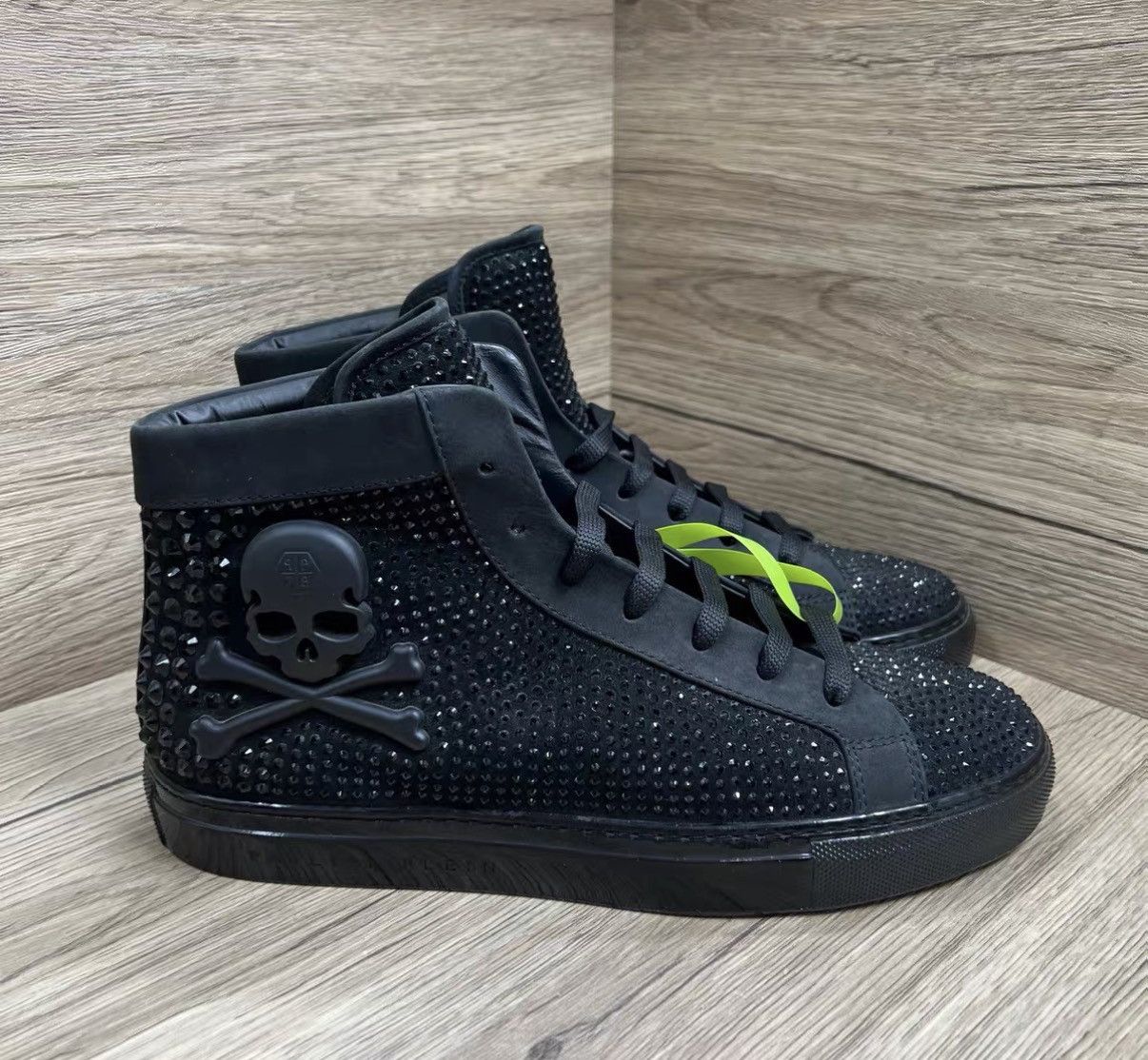 Philipp Plein Philipp Plein Black Full Diamond High-top Sneakers J41 Size US 7 / EU 40 - 3 Thumbnail