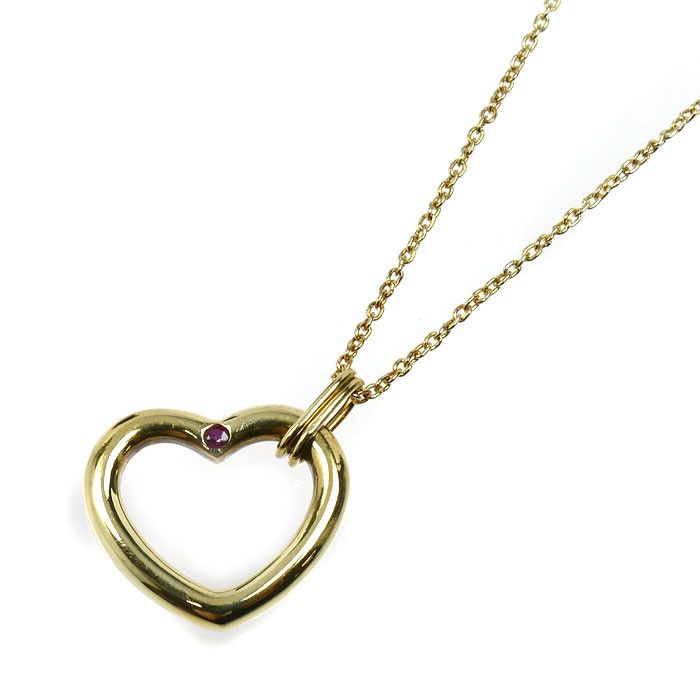 Tiffany & Co. Tiffany & Co. Tiffany & Co. Open Heart Au750 Ruby Necklace Precious Metal Necklace DUTY FREE for USA Size ONE SIZE - 1 Thumbnail