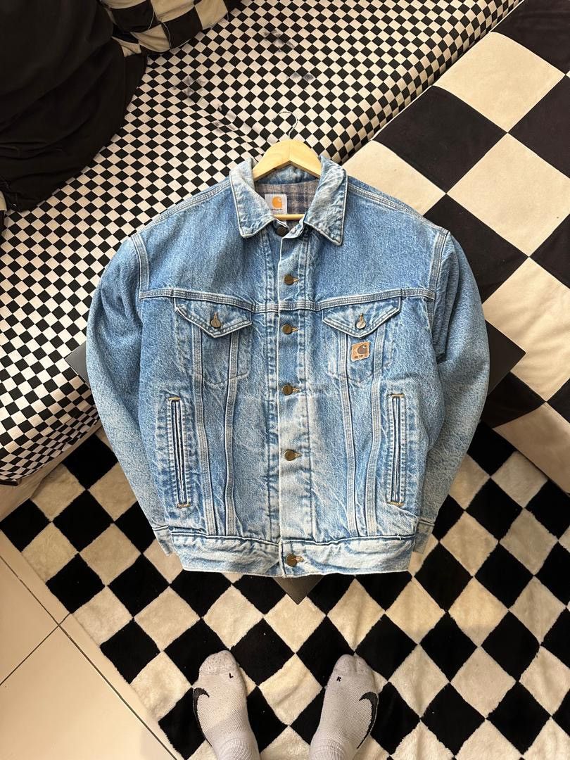 Carhartt × Vintage VINTAGE CARHARTT DETROID DENIM JACKET Size US L / EU 52-54 / 3 - 1 Thumbnail