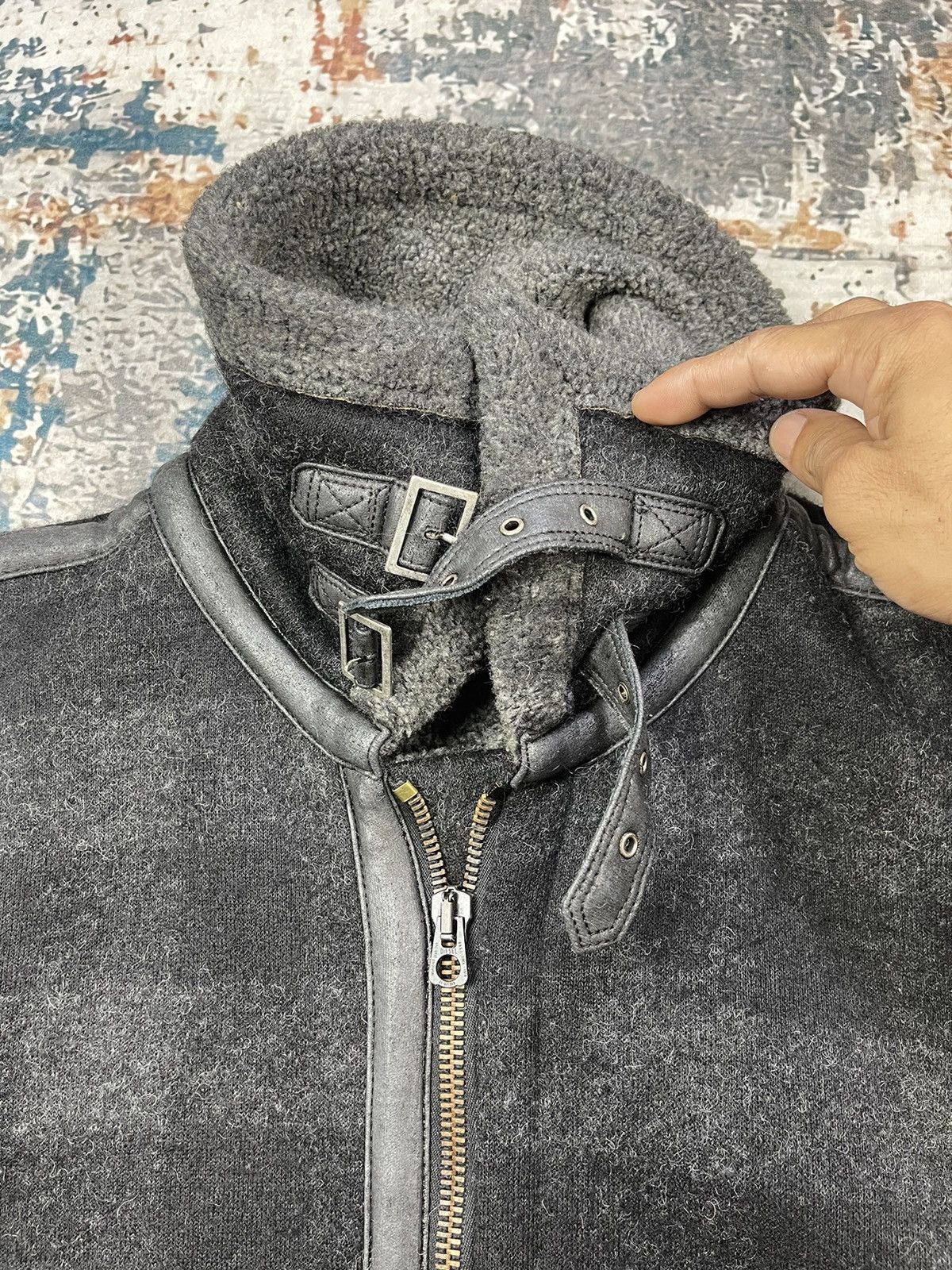 Diesel Black Gold Diesel Type N.78 Wool Faux Fur Striped Bomber Jackets Size US S / EU 44-46 / 1 - 9 Thumbnail
