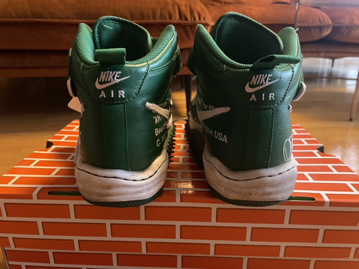 Nike × Off-White NIKE AIR FORCE 1 MID OFF-WHITE PINE GREEN Size US 9.5 / EU 42-43 - 8 Thumbnail