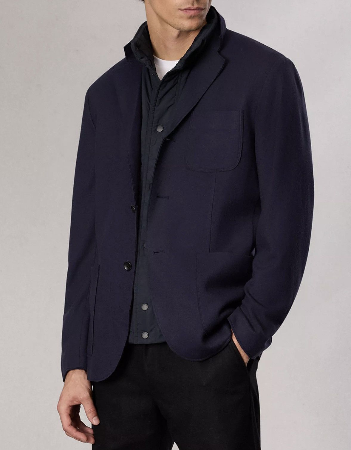Rag & Bone rag & bone Achilles Japanese Wool Cardigan Blazer Navy 46R Size 46R - 1 Thumbnail