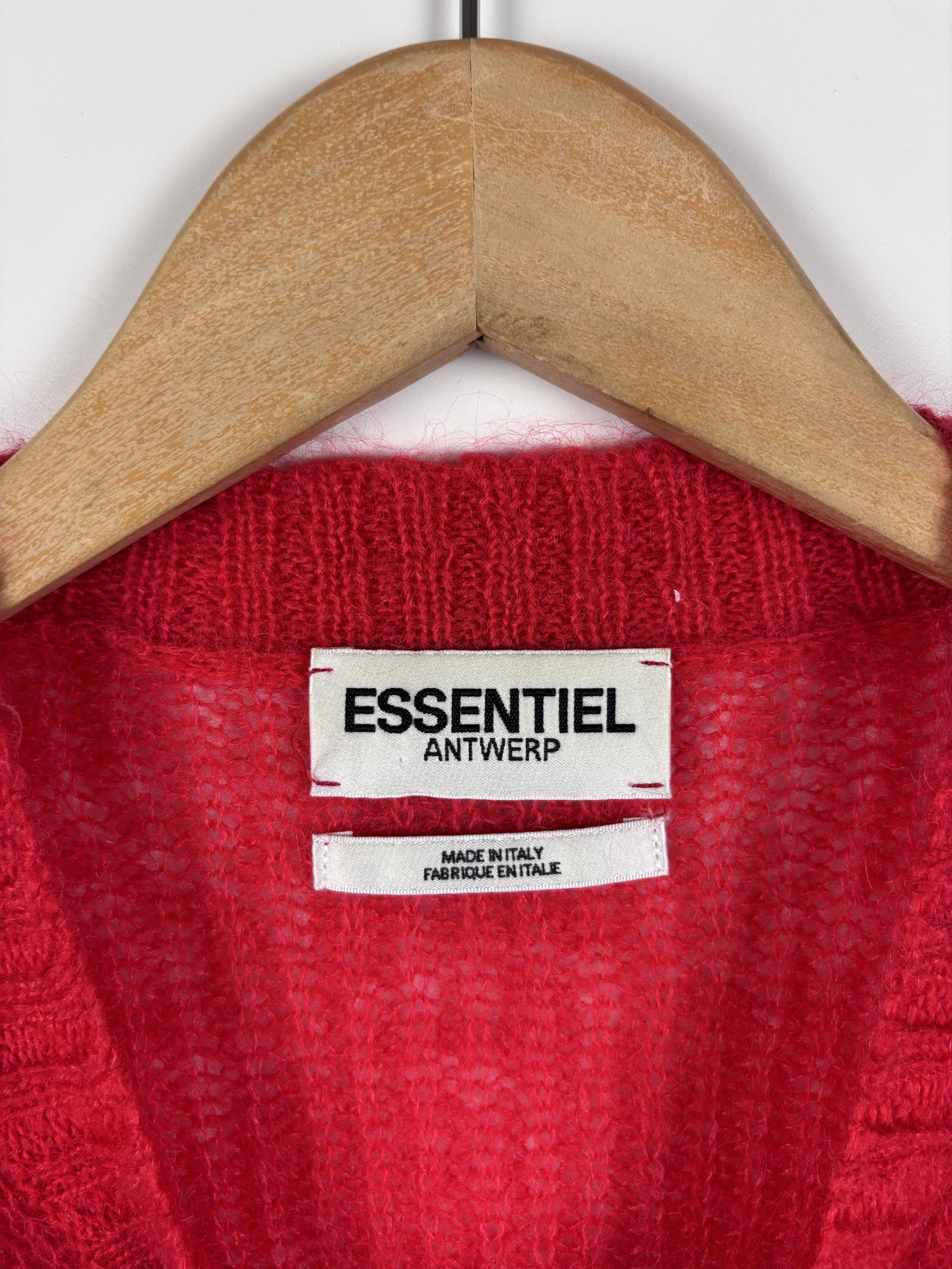 Essentiel Antwerp Essential Antwerp Mohair Wool Polyamide Sweater Red Size XS Size XS / US 0-2 / IT 36-38 - 4 Thumbnail