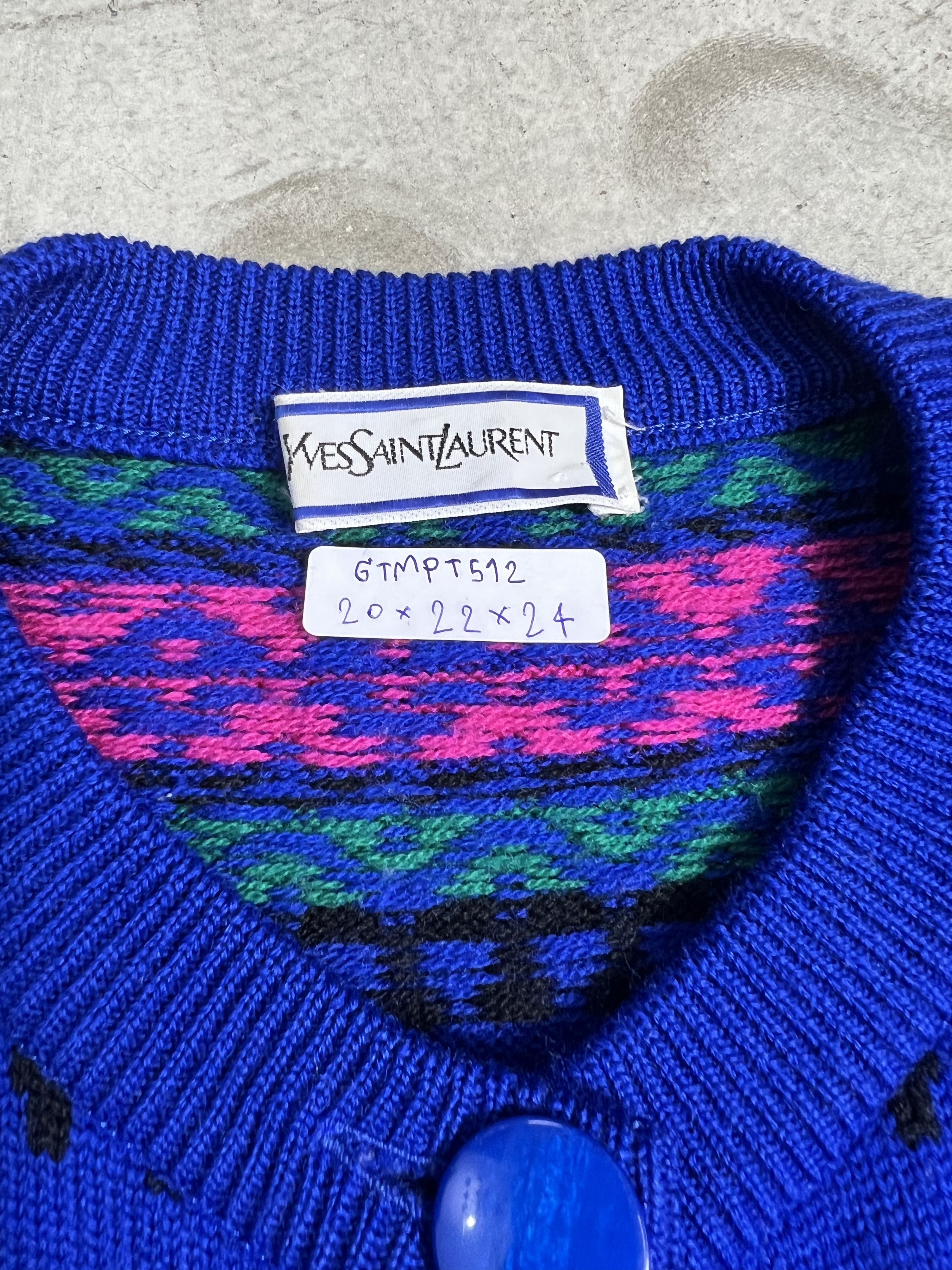 Vintage × Yves Saint Laurent Vintage YVES SAINT LAURENT Knit Cardigan (M) GTMPT512 Size M / US 6-8 / IT 42-44 - 3 Thumbnail