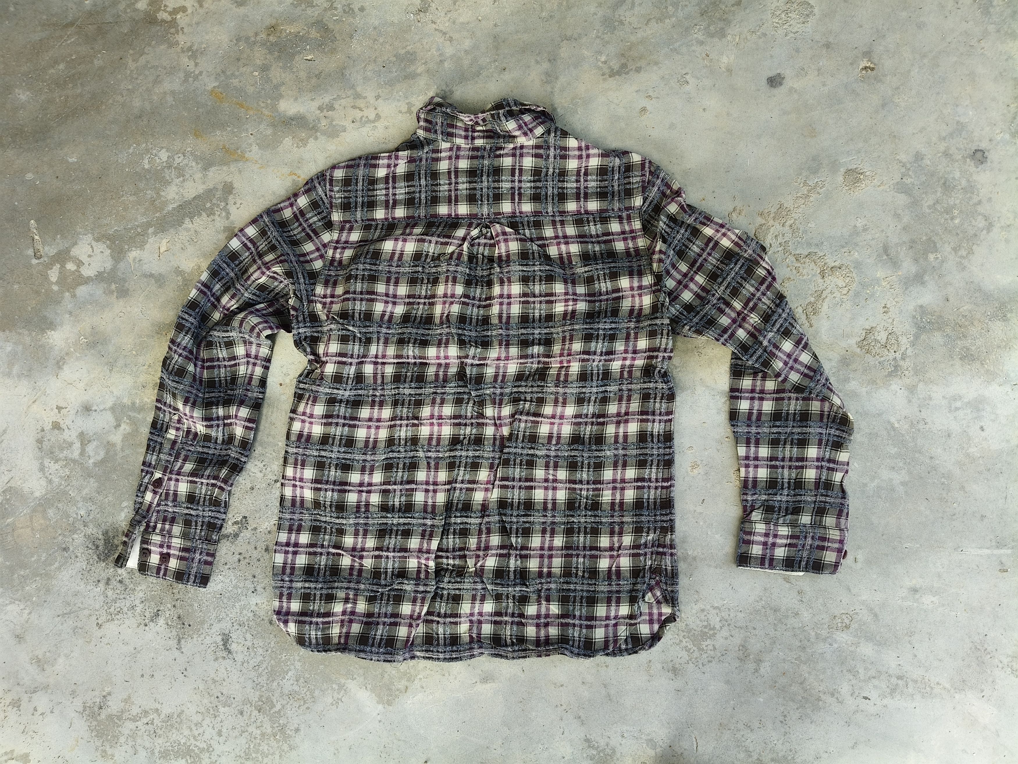 Japanese Brand LATĒRRA Flannel wool Button up Size S / US 4 / IT 40 - 4 Thumbnail