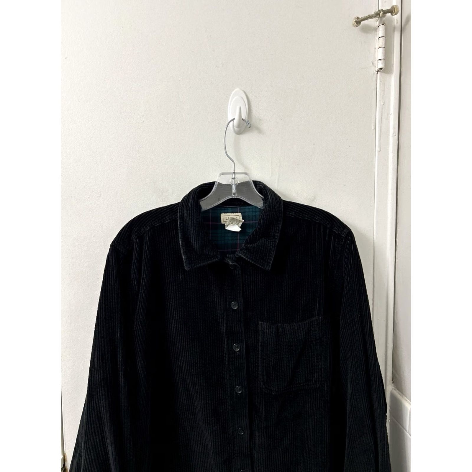 Vintage L.L. Bean Corduroy Shirt Jacket Womens Medium Black Regular Size M / US 6-8 / IT 42-44 - 2 Thumbnail