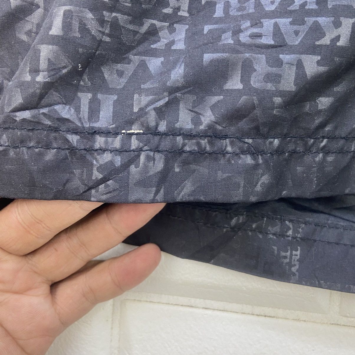 Karl Kani Karl Kani Full Print Monogram Polyester Shirt Size US XL / EU 56 / 4 - 16 Thumbnail