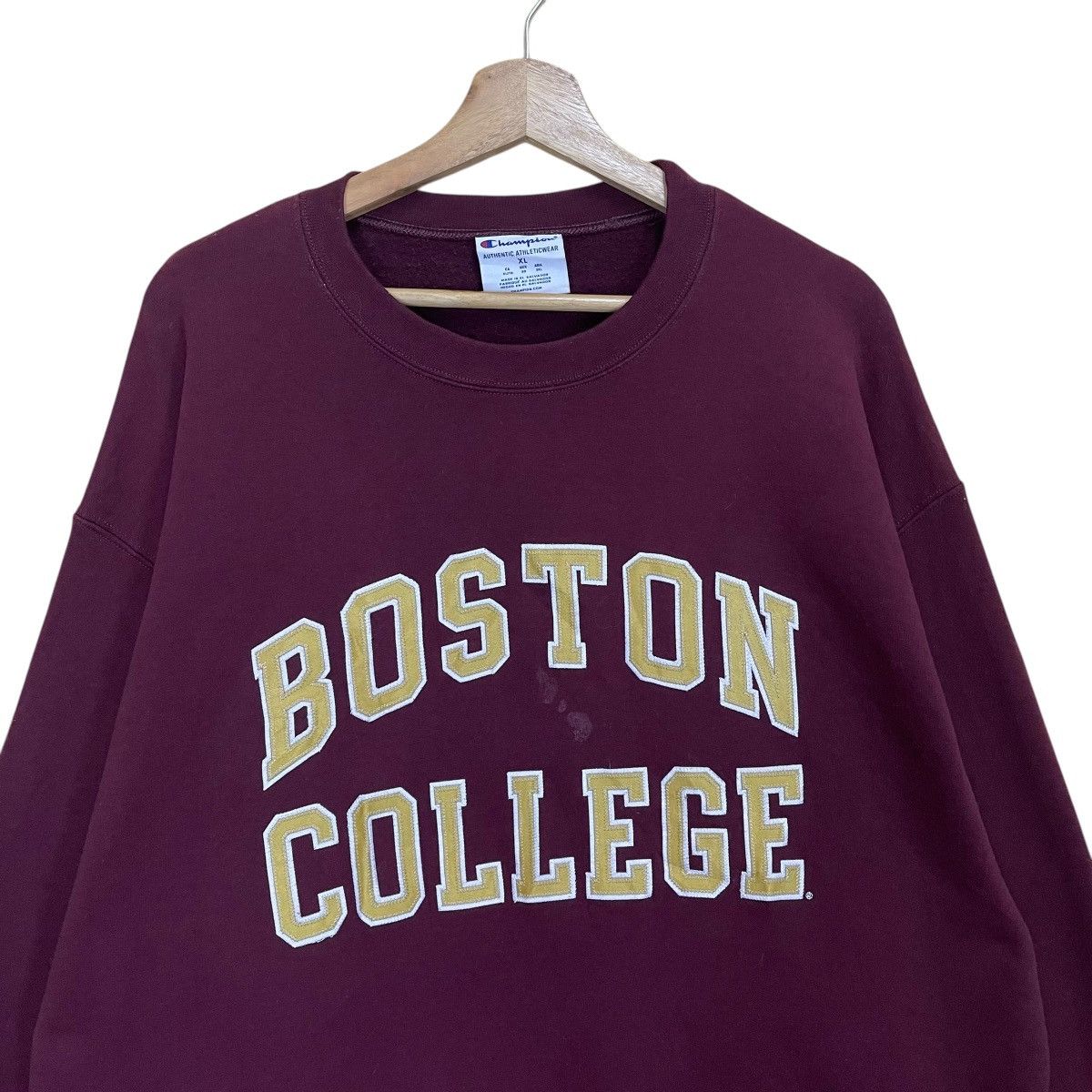 Champion × Vintage Boston Collage Embroidered Big Logo Crewneck Sweatshirt Size US XL / EU 56 / 4 - 4 Thumbnail