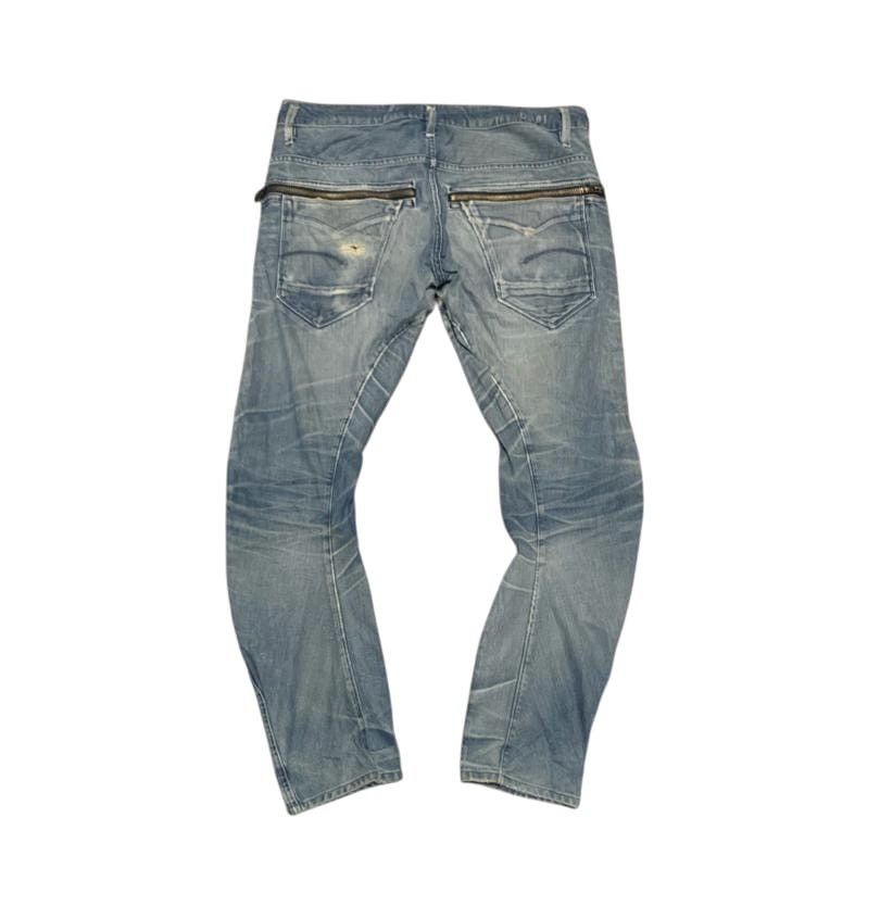 If Six Was Nine Vintage G Star Raw Curve Leg Jeans Distressed Size US 36 / EU 52 - 7 Thumbnail