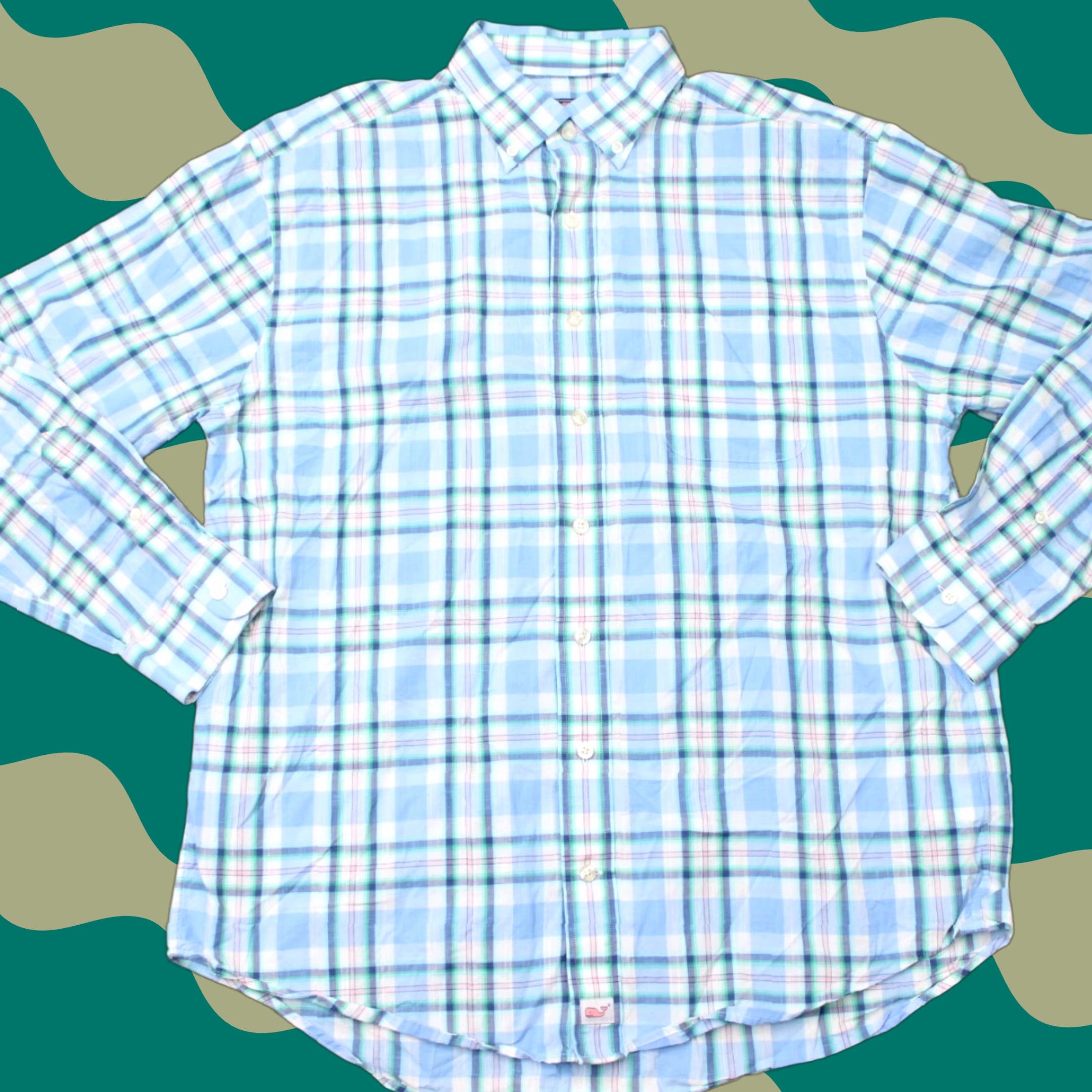 Vineyard Vines Vineyard Vines Murray Shirt Mens Large Blue/Pink Classic Fit Long Sleeve Cotton Button-Up Shirt Size US L / EU 52-54 / 3 - 1 Thumbnail