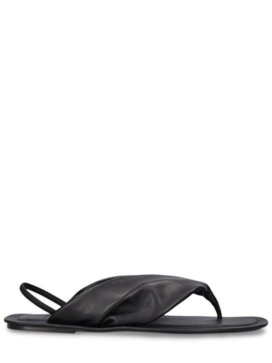 Loulou de Saison o1s22i1n1024 Zila Thong Sandals in Black Size US 7 / IT 37 - 1 Thumbnail