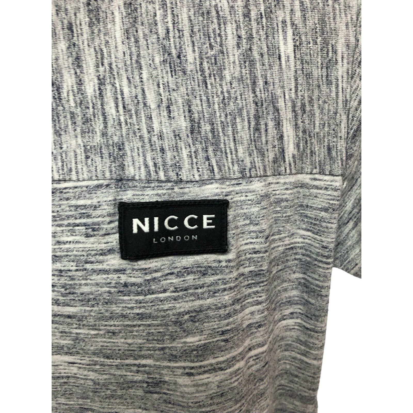 Nicce London Nicce London Men’s Grey Marl Panel T-Shirt Med Short Sleeve Size US M / EU 48-50 / 2 - 4 Thumbnail