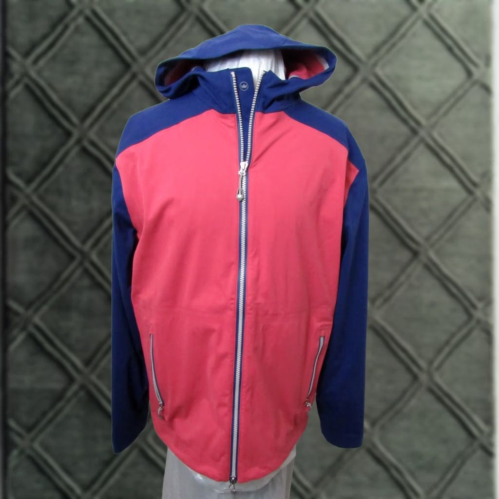 Peter Millar PETER MILLAR Hyperlight 3L Link Hooded Jacket Cape Red NWT Mens M Size US M / EU 48-50 / 2 - 1 Thumbnail
