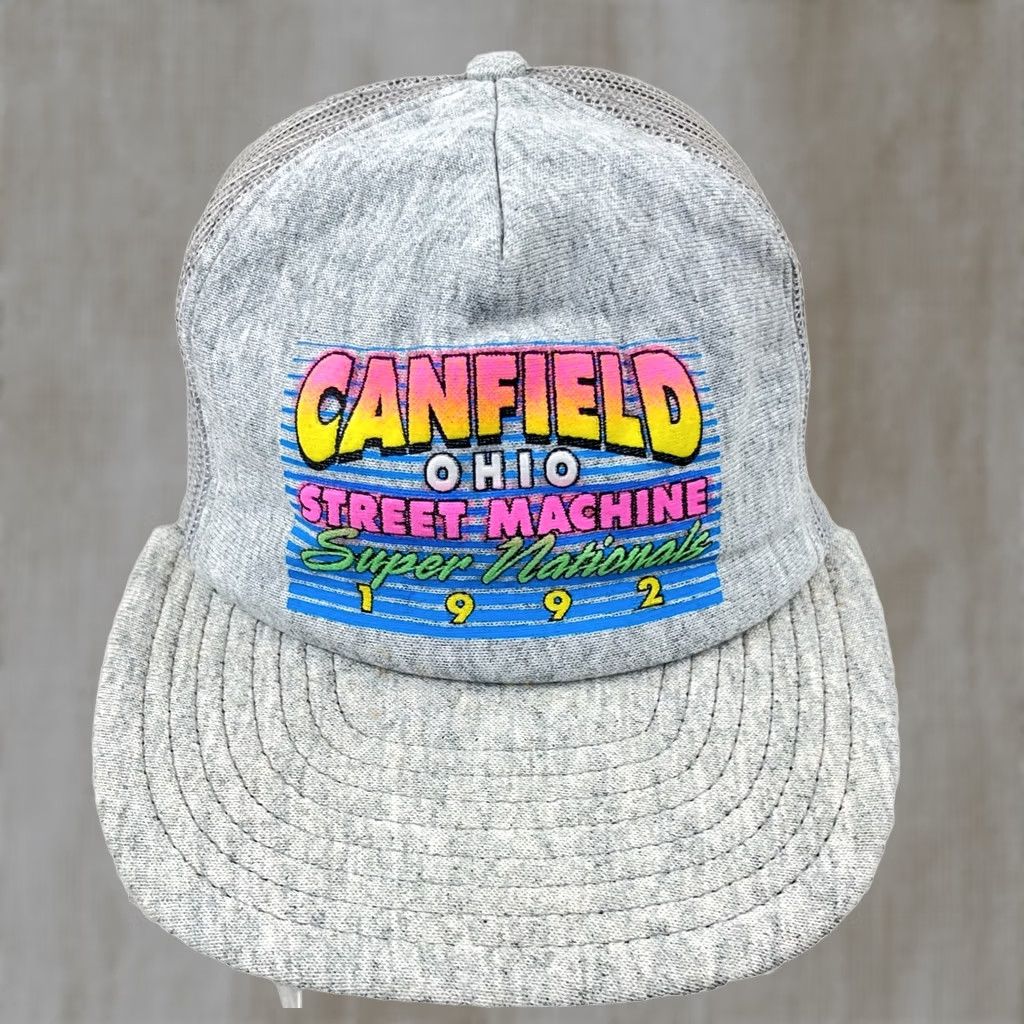 Vintage VINTAGE Screen Stars Trucker Hat Cap Hot Rod Drag Racing 90s Gray Mens Size ONE SIZE - 1 Thumbnail