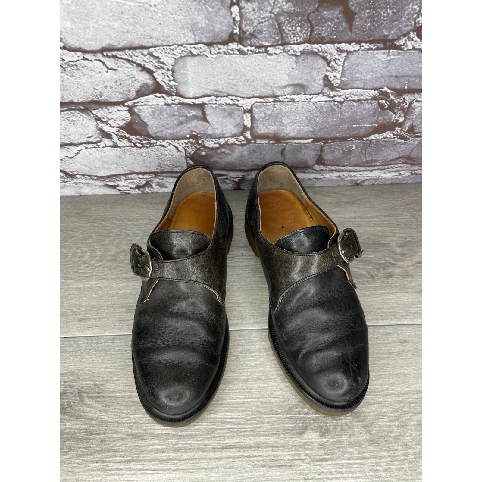 Dr. Martens VTG Dr. Martens Brown Leather Monk Strap Loafer England Shoe Size US 5 / IT 35 - 8 Thumbnail